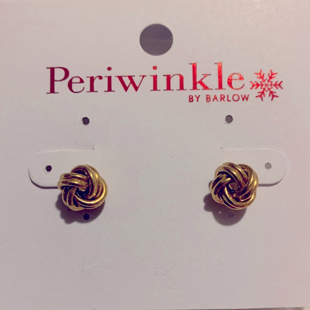 Gold Looped Stud Earrings